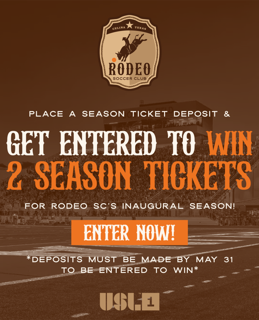 Place a season ticket deposit And get entered to win two season tickets for Rodeo SC's inaugural season, Rodeo SC vivenu